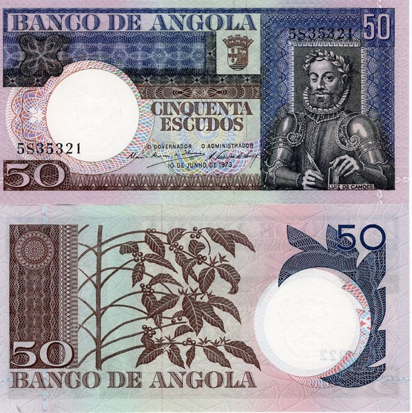 Ангола Банкнота 50 эскудо 1973 UNC