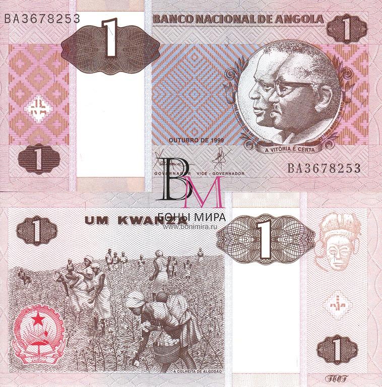 Ангола Банкнота 1 кванза 1999 UNC P143
