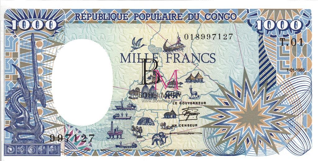 Конго (Браззавиль) Банкнота 1000 франков 1985 UNC  