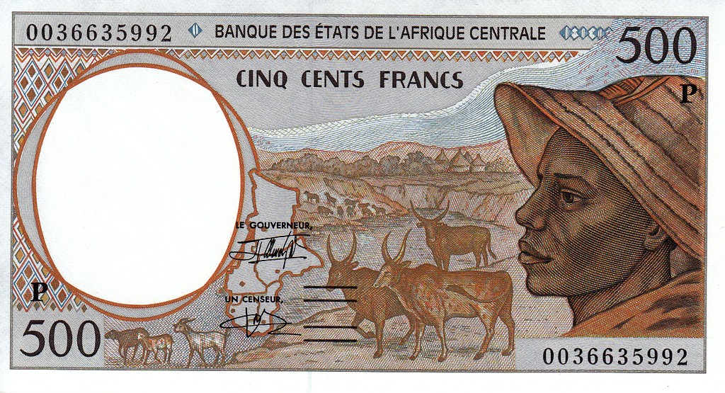 Центральная Африка Банкнота 500 франков 2000 UNC P101  