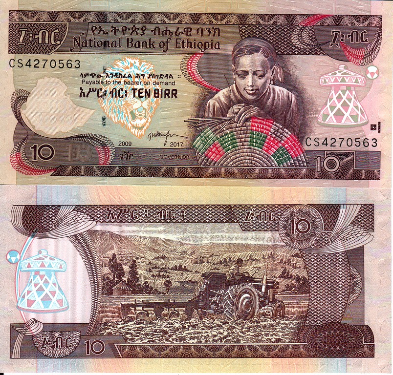 Эфиопия Банкнота 10  быр 2017 UNC