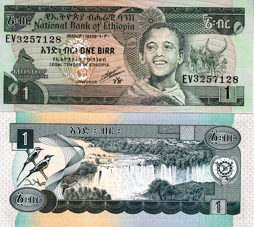 Эфиопия Банкнота 1 быр 1991 UNC P41b Подпись