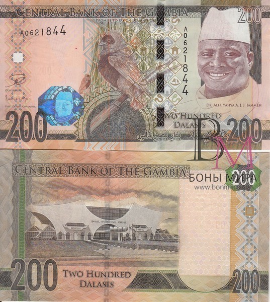 Гамбия  Банкнота 200 даласи 2015 UNC
