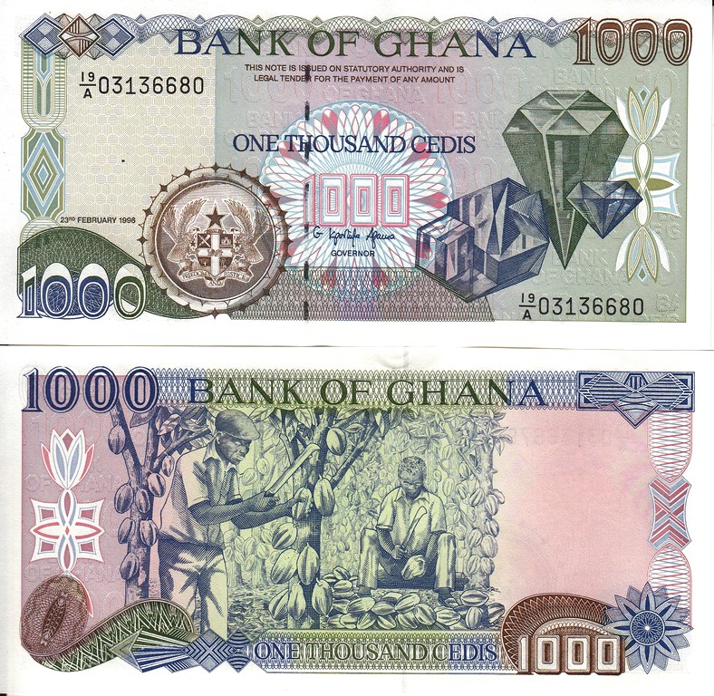 Гана Банкнота 1000 седи 1996 UNC