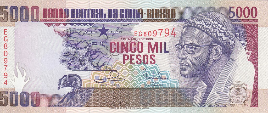 Гвинея-Бисау Банкнота 5000 песо 1993  UNC