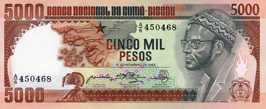 Гвинея-Бисау Банкнота 5000 песо 1984  UNC