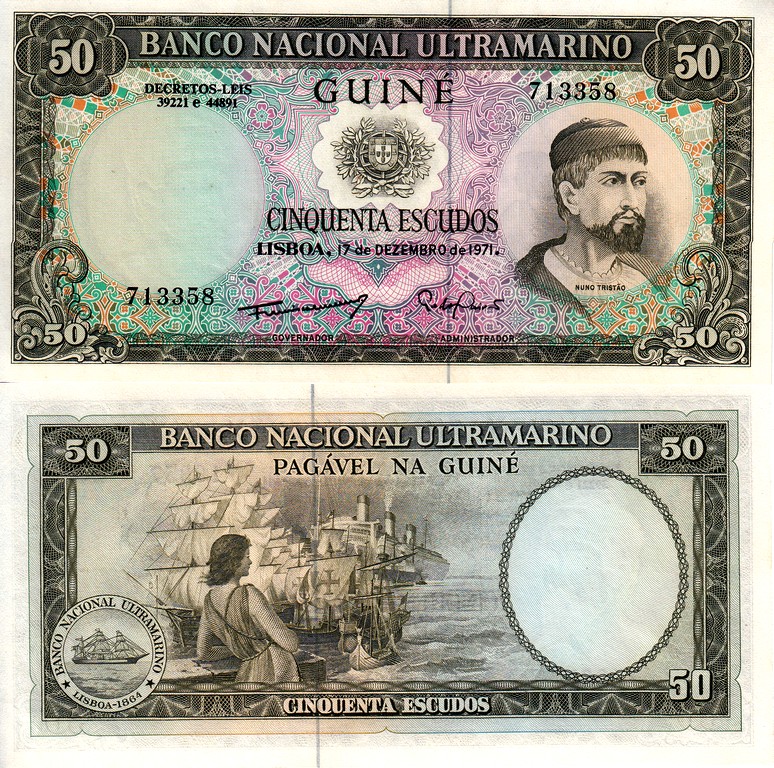 Португальская Гвинея Банкнота  50 песо 1971 UNC