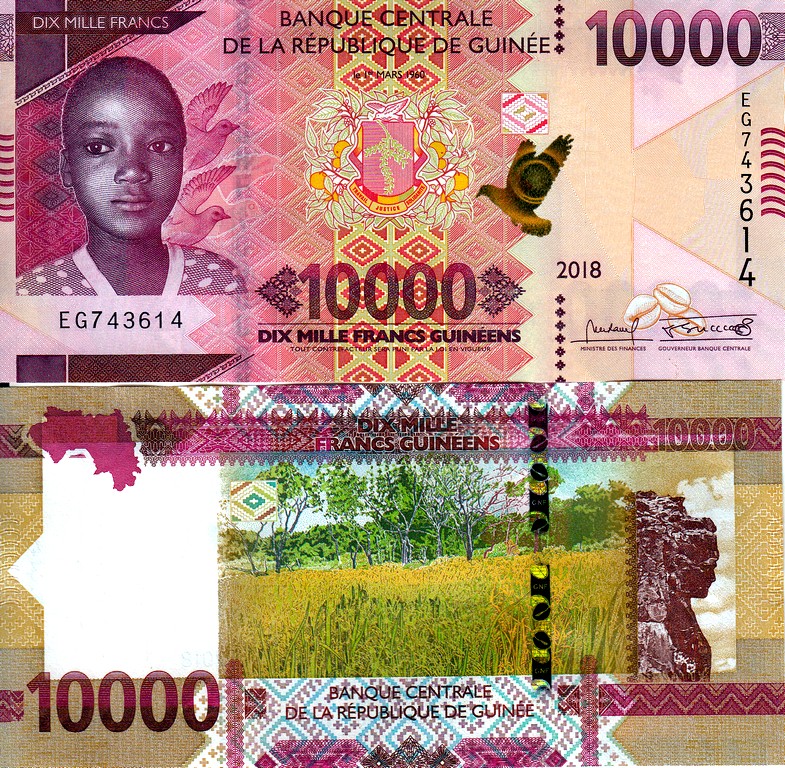 Гвинея Банкнота 10000 франков 2018 (19) UNC 