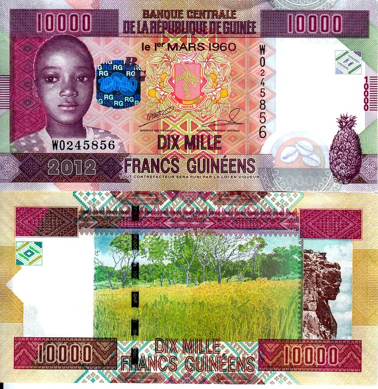 Гвинея Банкнота 10000 франков 2012 UNC P46