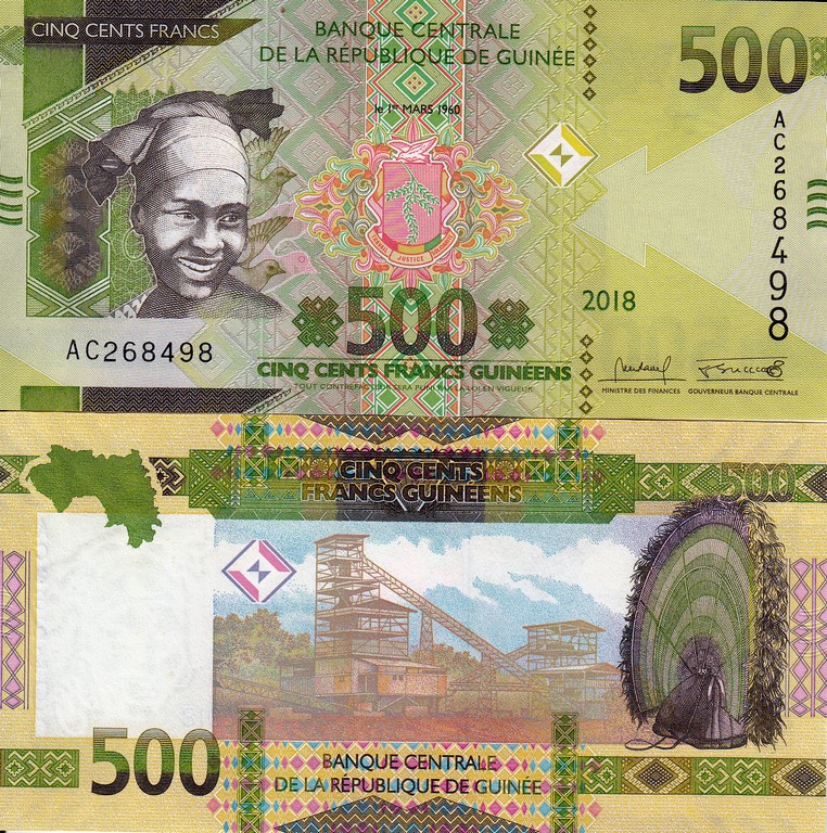 Гвинея Банкнота 500 франков 2018 UNC