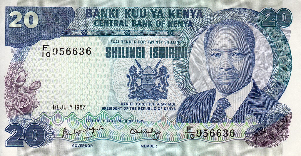 Кения Банкнота 20 шиллингов 1987 UNC