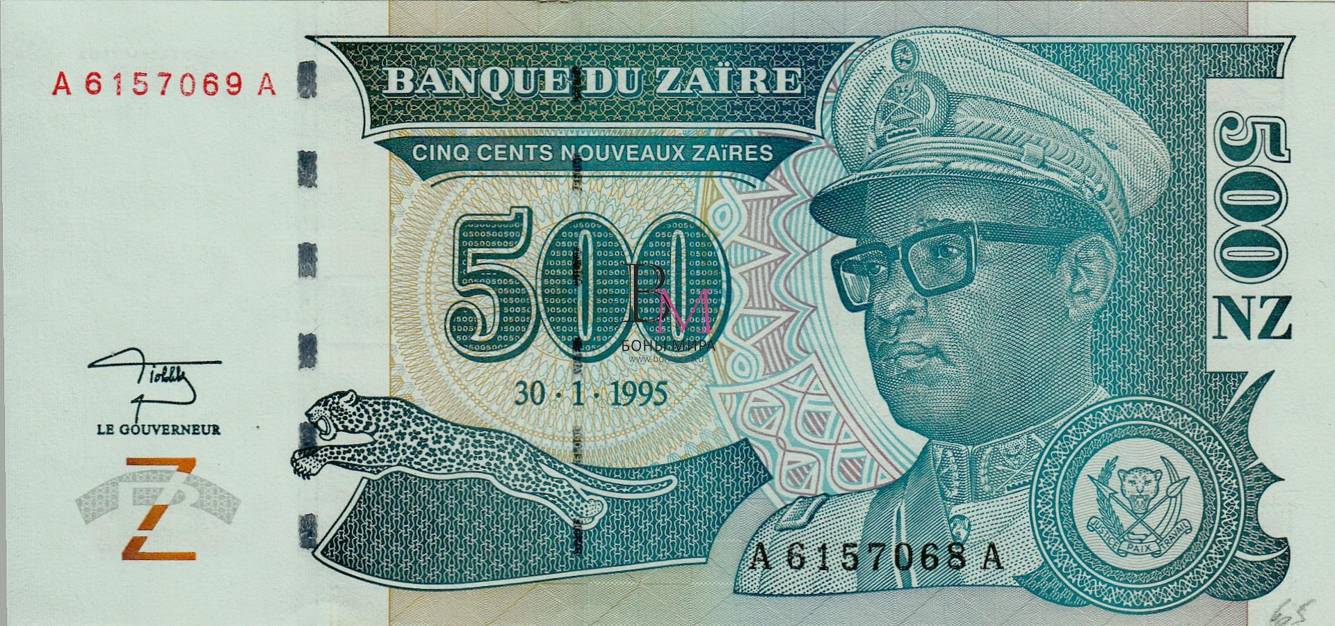 Заир Банкнота 500 заир 1995 UNC