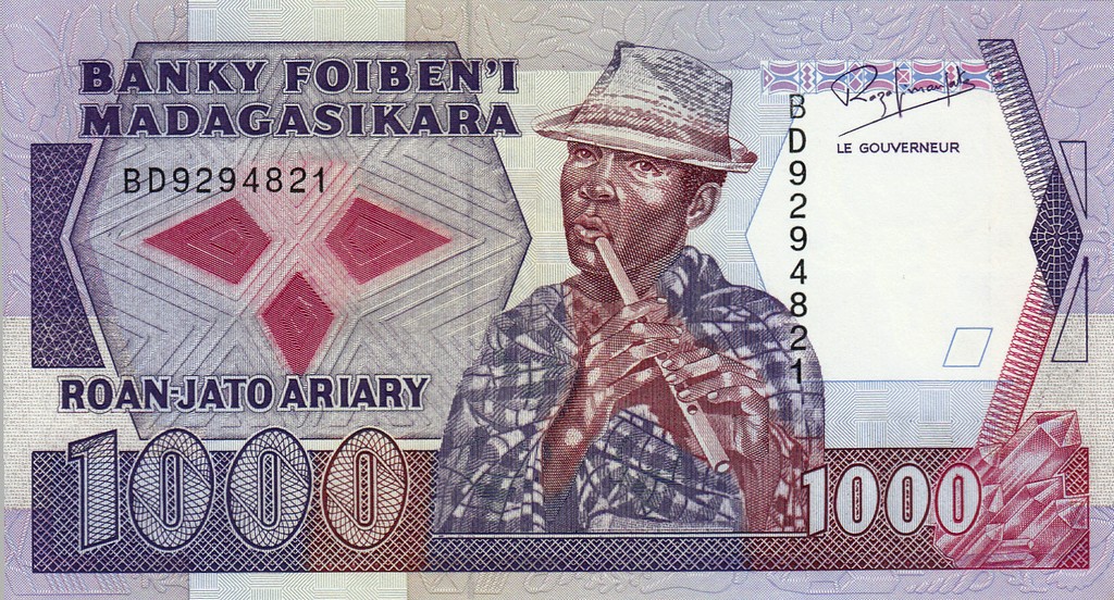 Мадагаскар Банкнота 1000 ариари 1988 UNC