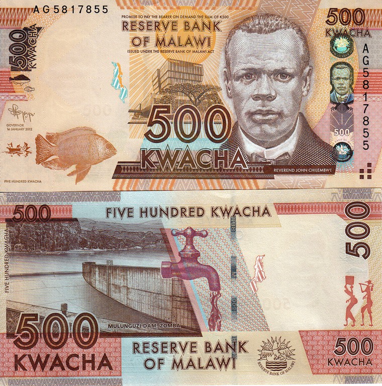 Малави Банкнота 500 квач 2012 UNC 