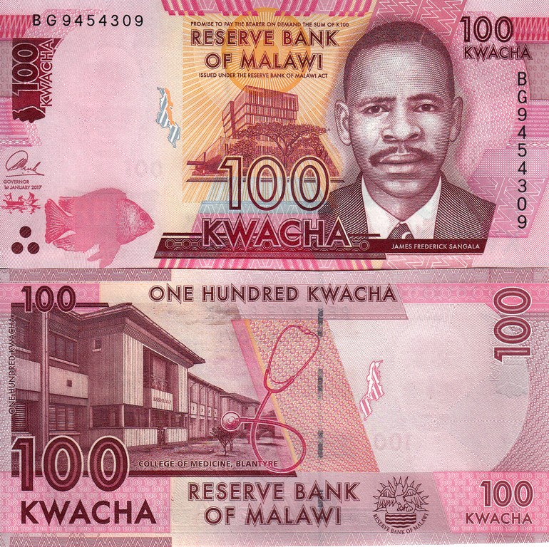 Малави Банкнота 100 квач 2017 UNC