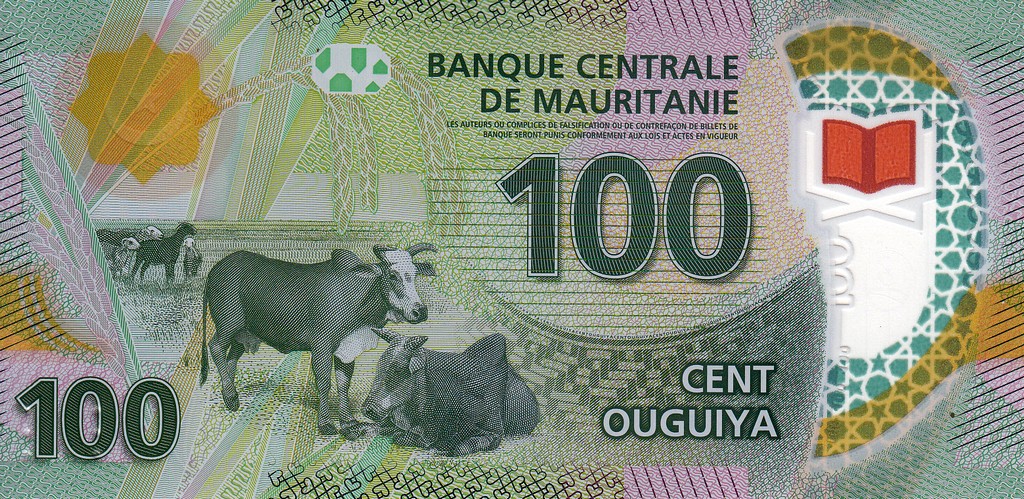 Мавритания  Банкнота 100 угий 2017 UNC 