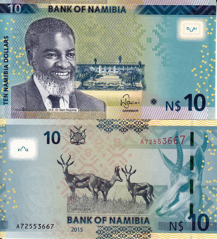 Намибия Банкнота 10 долларов 2015 UNC Новая