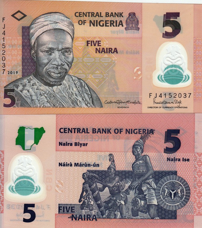 Нигерия Банкнота  5 найра 2019 UNC 