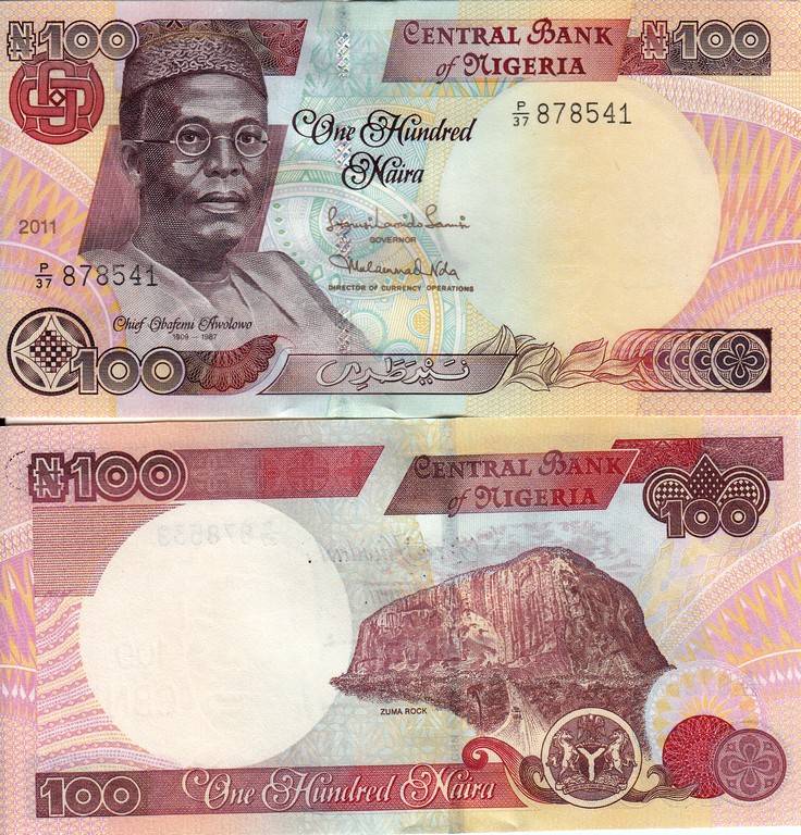 Нигерия Банкнота 100 найра 2011 UNC
