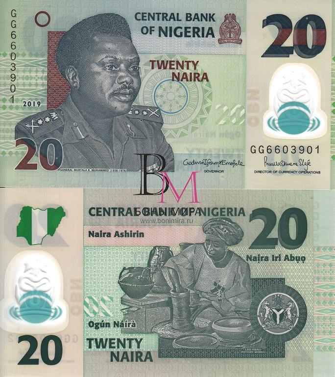Нигерия Банкнота 20 найра 2019 UNC 