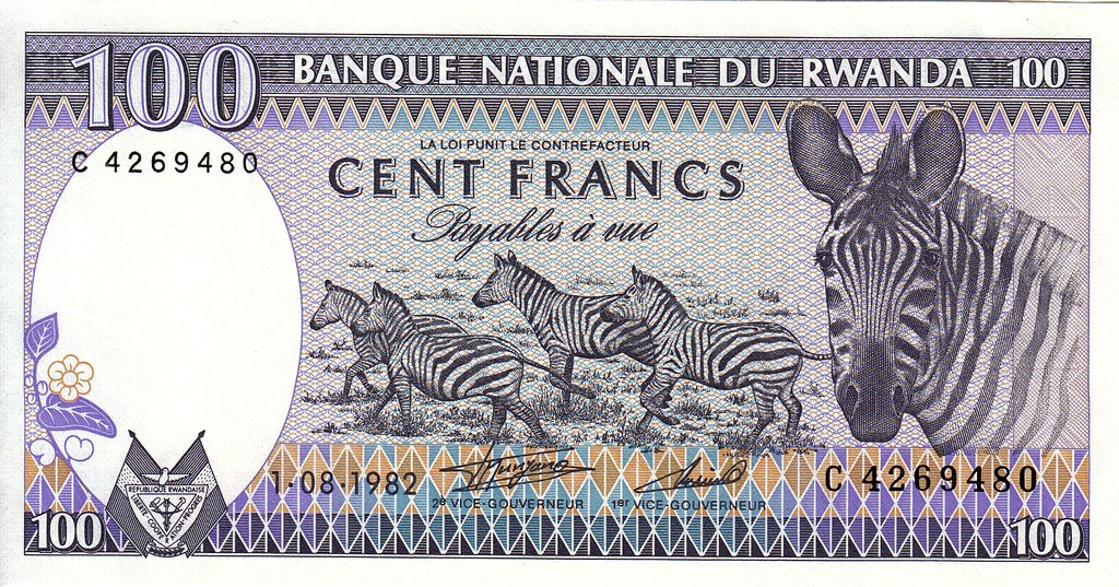 Руанда Банкнота 100 франков 1982 UNC 