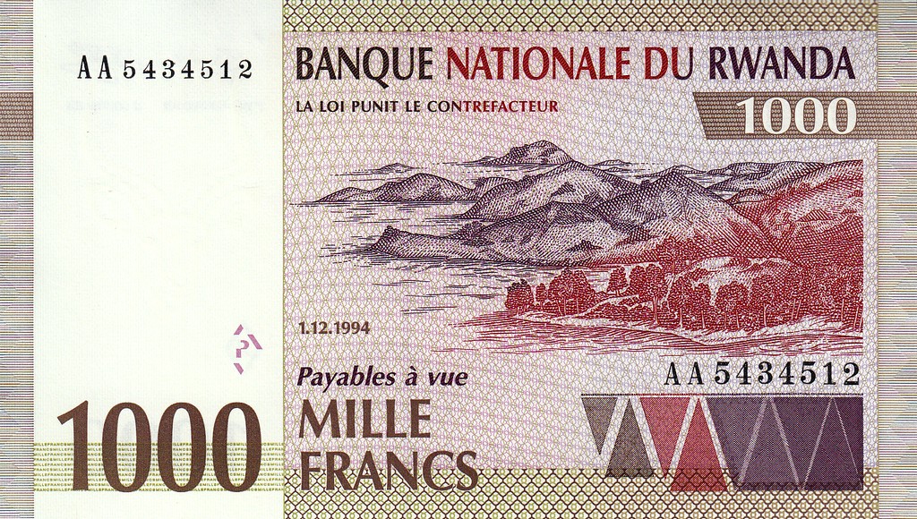 Руанда Банкнота 1000 франков 1994 UNC P24