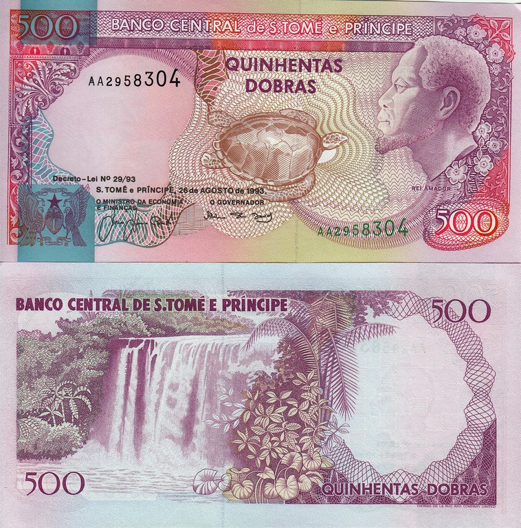 Сан-Томе и Принсипи Банкнота 500 добра 1993 UNC
