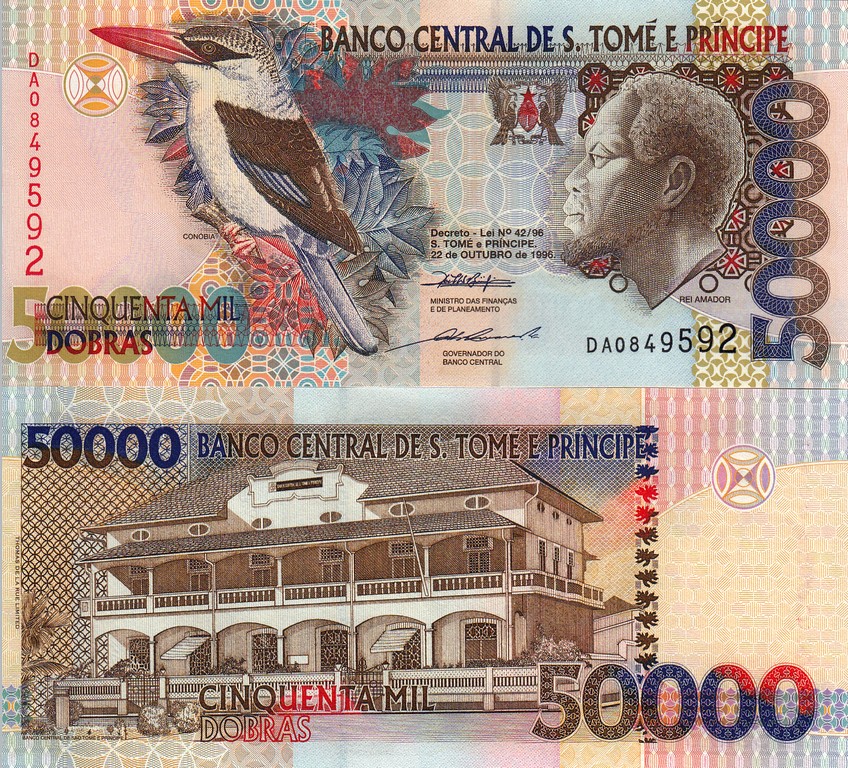 Сан-Томе и Принсипи Банкнота 50000 добра 1996  UNC