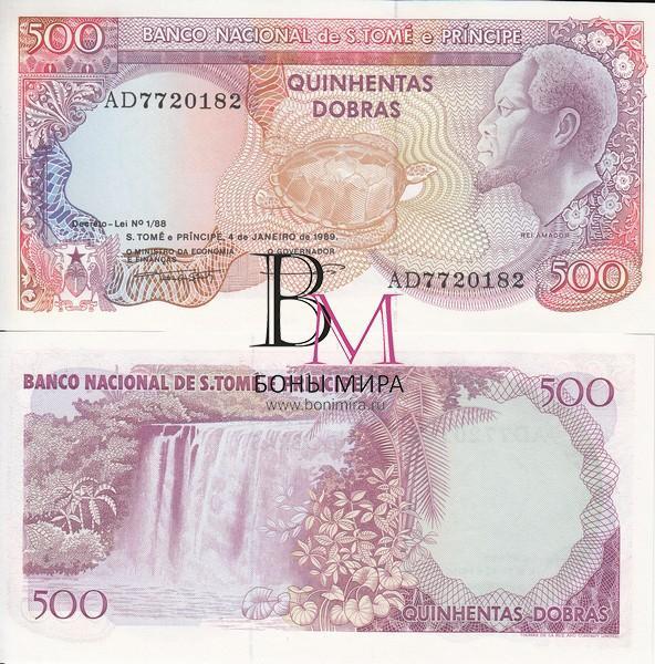 Сан-Томе и Принсипи Банкнота 500 добра 1989 UNC