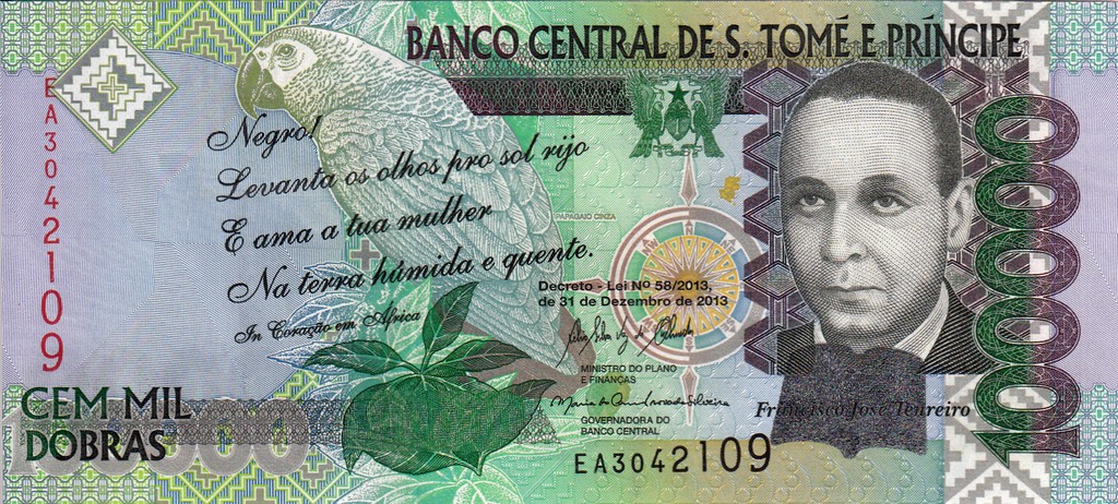 Сан-Томе и Принсипи Банкнота 100000 добра 2013  UNC