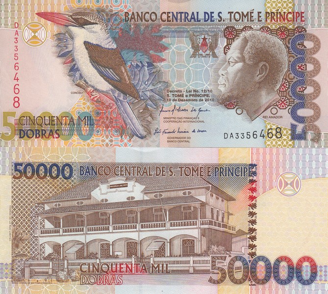 Сан-Томе и Принсипи Банкнота 50000 добра 2010  UNC