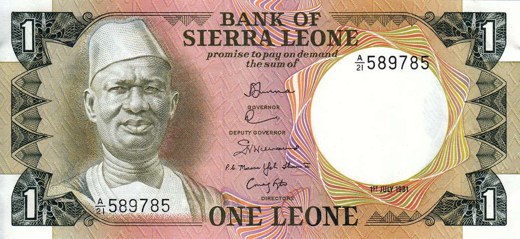 Сьерра Леоне Банкнота 1 леоне 1981 UNC P5d