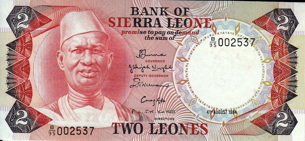 Сьерра Леоне Банкнота 2 леоне 1984 UNC P6g