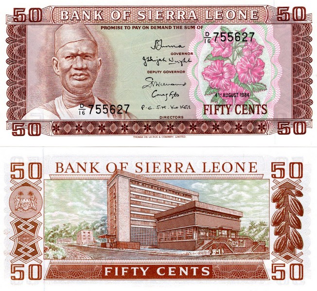 Сьерра Леоне Банкнота 50 леоне 1984 UNC