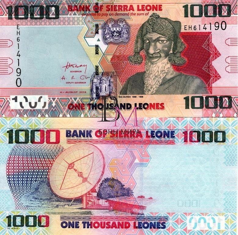 Сьерра-Леоне Банкнота 1000 леоне 2013 UNC