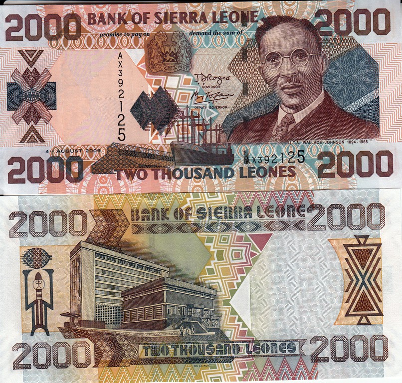 Сьерра Леоне Банкнота 2000 леоне 2006 UNC 