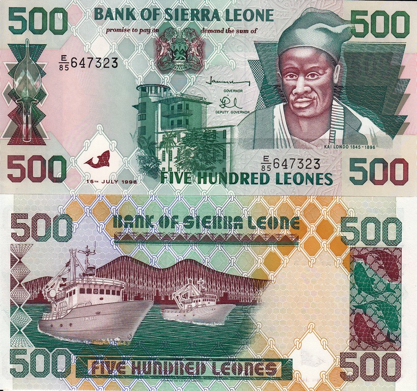 Сьерра Леоне Банкнота 500 леоне 1998 UNC P23b