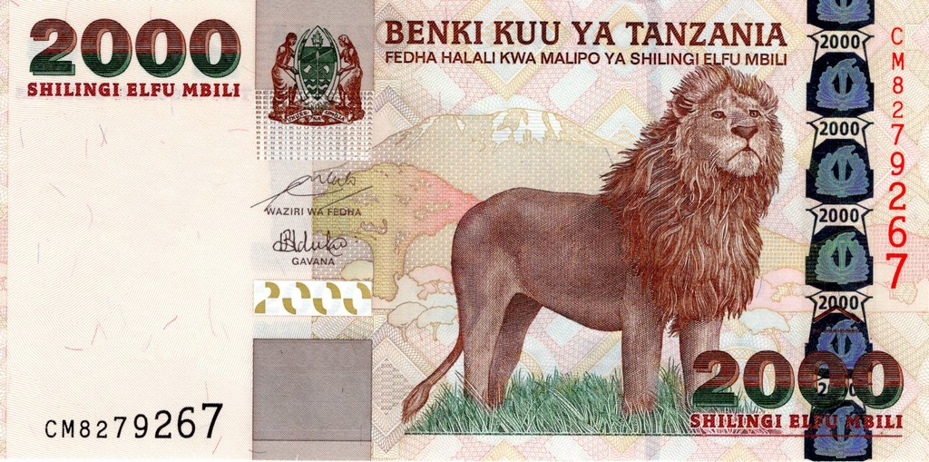 Танзания Банкнота  2000 шиллингов 2000 (03) UNC Подпись