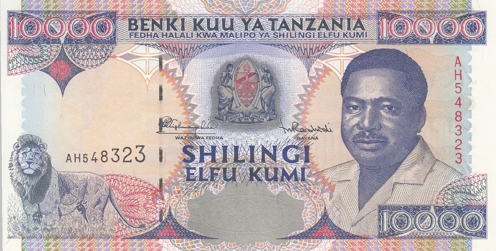 Танзания Банкнота 10000 шиллингов 1995 UNC 
