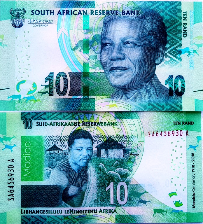 ЮАР Банкнота 10 рандов 2018 UNC  юбилейная