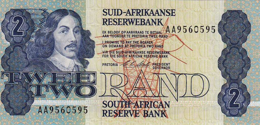 ЮАР Банкнота 2  ранда 1981  UNC 