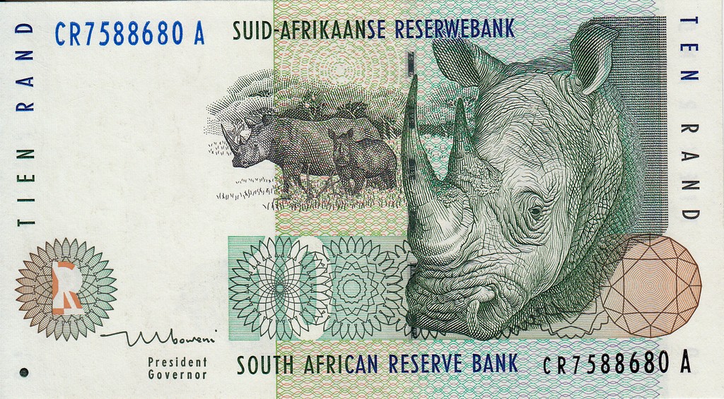 ЮАР Банкнота 10 рандов 1999 UNC 