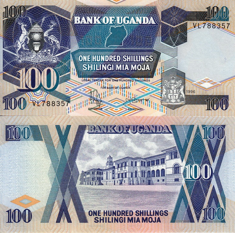 Уганда Банкнота 100 шиллингов 1996 UNC