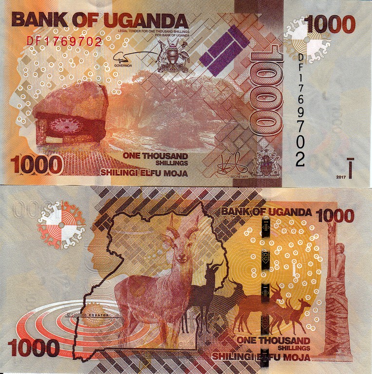 Уганда Банкнота 1000 шиллингов 2017 UNC