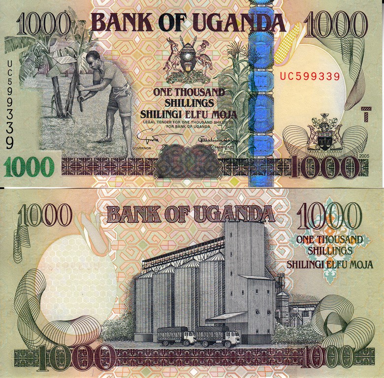 Уганда Банкнота 1000 шиллингов 2005 UNC