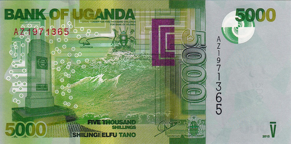 Уганда Банкнота 5000 шиллингов 2015 UNC