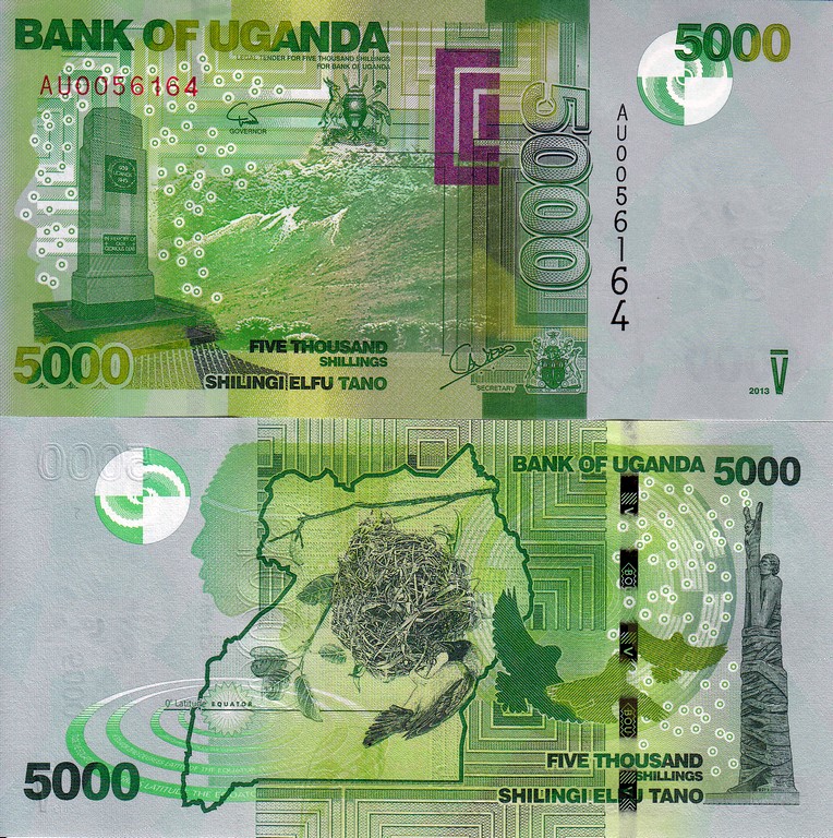 Уганда Банкнота 5000 шиллингов 2013 UNC