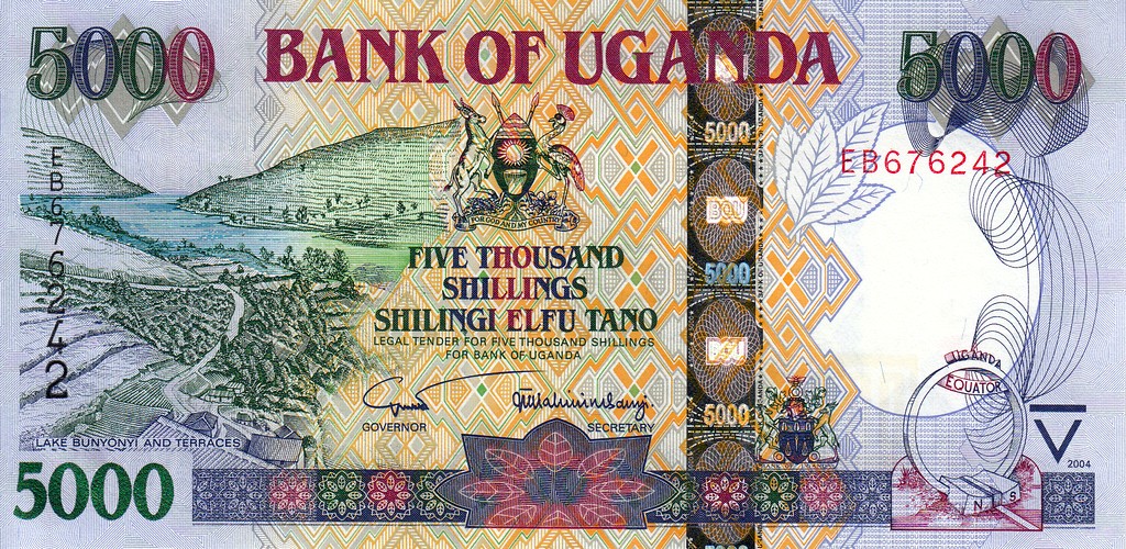 Уганда Банкнота 5000 шиллингов 2004 UNC