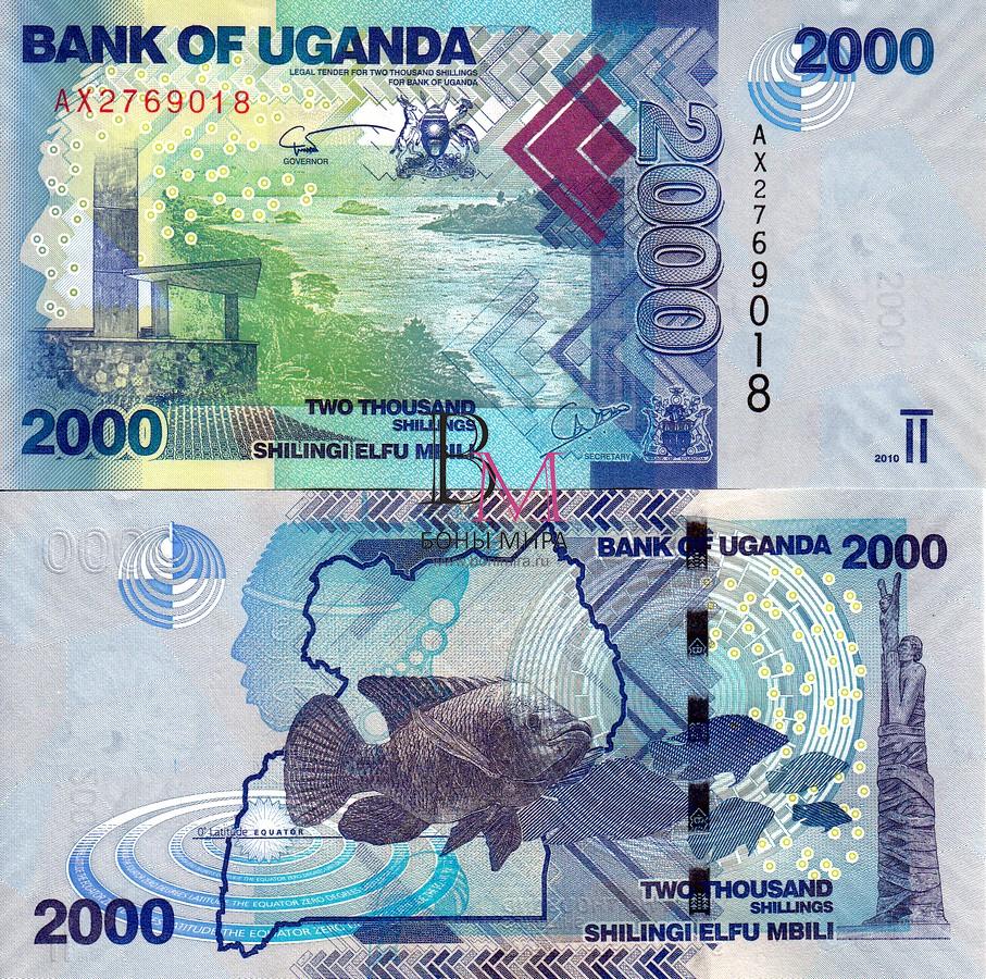 Уганда Банкнота 2000 шиллингов 2010 UNC P50a