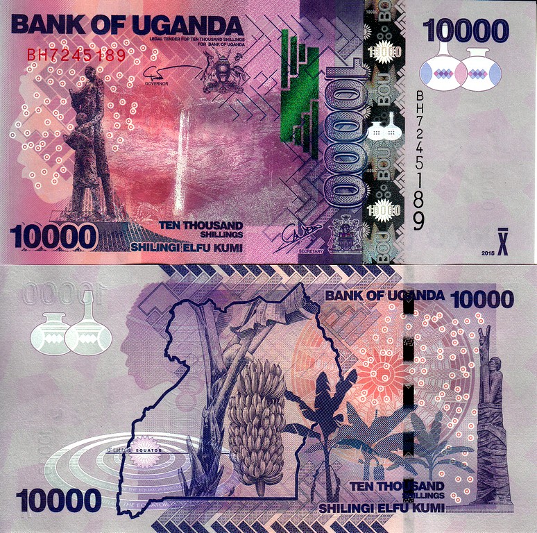 Уганда Банкнота 10000 шиллингов 2015 UNC P52b